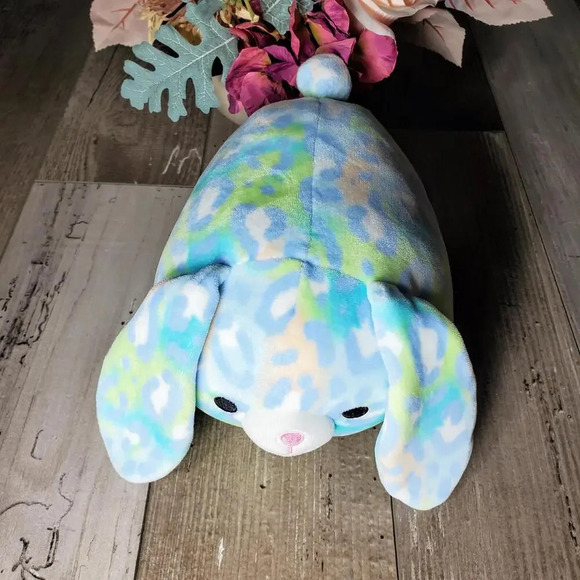 Elizabella the Bunny Original Squishmallow Rabbit Blue Leopard Print EUC - Picture 1 of 9
